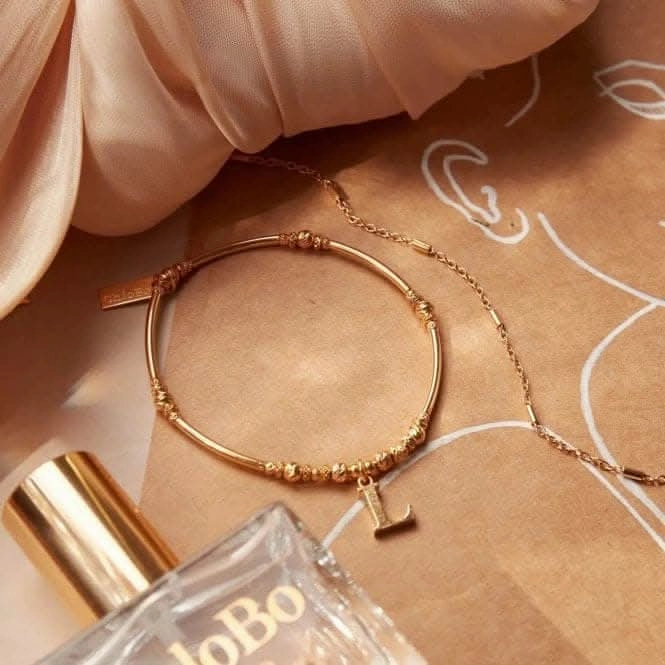 Gold Iconic Initial Bracelet - Letter L