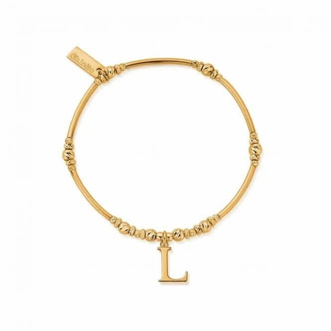 Gold Iconic Initial Bracelet - Letter L