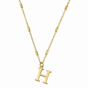 Gold Iconic Initial H Necklace GNCC4041H