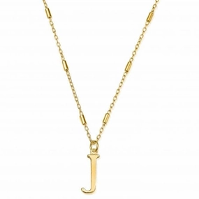 Gold Iconic Initial J Necklace GNCC4041J