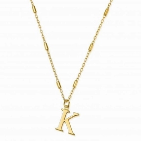 Gold Iconic Initial K Necklace GNCC4041K