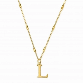 Gold Iconic Initial L Necklace GNCC4041L