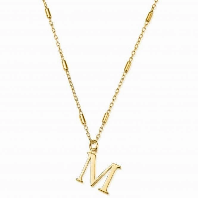 Gold Iconic Initial M Necklace GNCC4041M