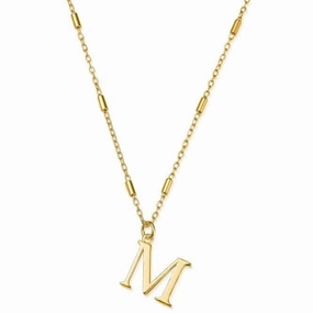 Gold Iconic Initial M Necklace GNCC4041M