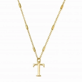 Gold Iconic Initial T Necklace GNCC4041T