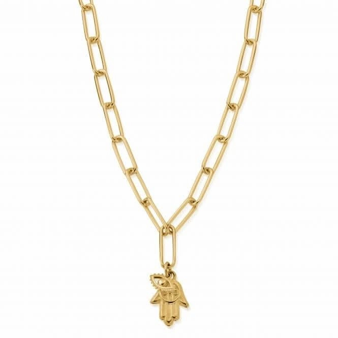Gold Link Chain Protection Necklace GNLC20701106