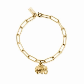 Gold Link Chain Strength and Luck Bracelet GBLC4024810