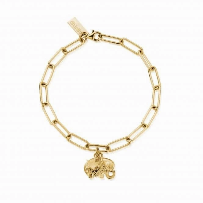 Gold Link Chain Strength and Luck Bracelet GBLC4024810
