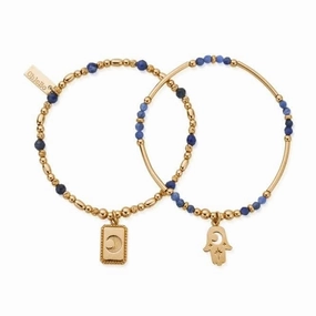 Gold Manifest Sodalite Set Of 2 Bracelets GBSET33733375