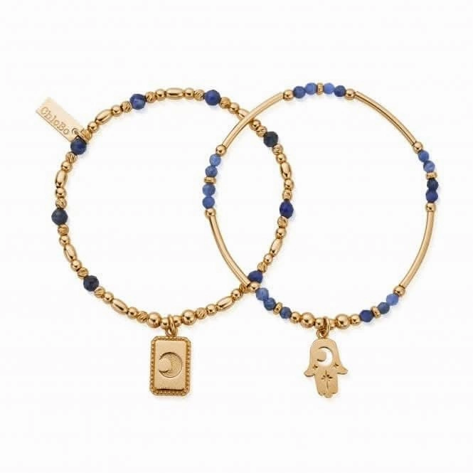 Gold Manifest Sodalite Set Of 2 Bracelets GBSET33733375