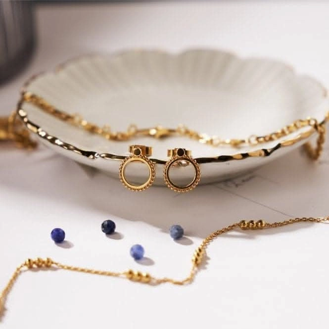 Gold Midnight Star Sodalite Necklace GNSSTAR