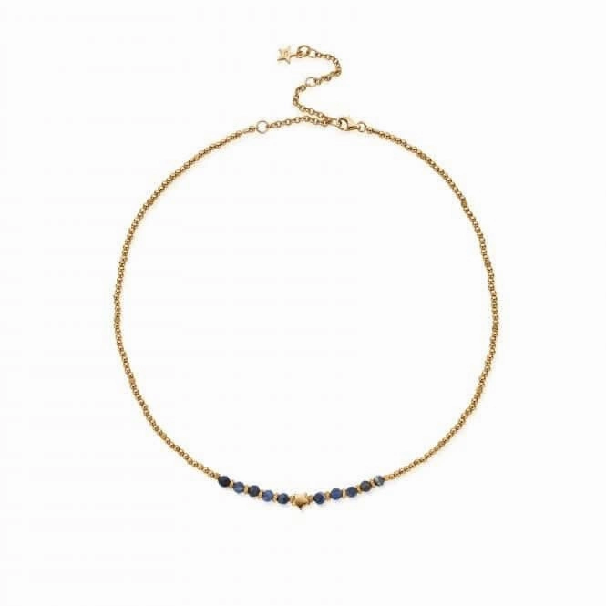 Gold Midnight Star Sodalite Necklace GNSSTAR