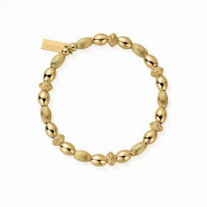 Gold Mini Oval Disc Bracelet GBMOD