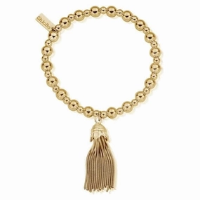 Gold Mini Small Ball Tassel Bracelet GBMSB2102