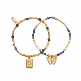 Gold New Beginnings Sodalite Set Of 2 Bracelets GBSET33773379
