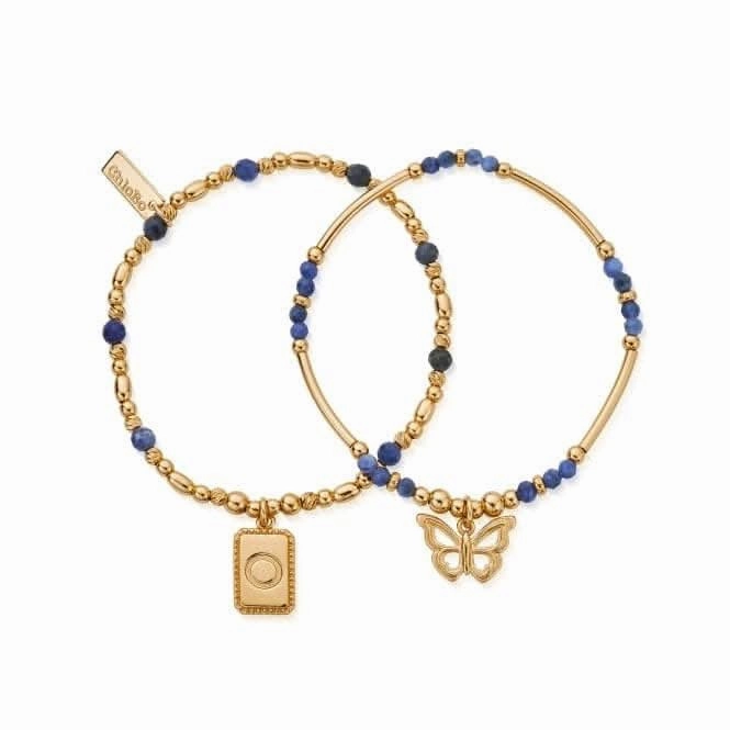 Gold New Beginnings Sodalite Set Of 2 Bracelets GBSET33773379