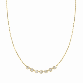 Gold Pav Multi Beaded Chain Necklace N065-07G