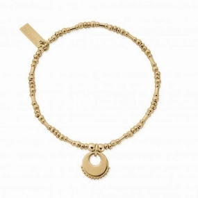 Gold Personalised Pumpkin Eclipse Bracelet PGBPUMP3263