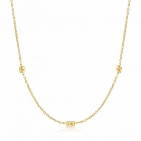 Gold Smooth Twist Chain Necklace N038-02G