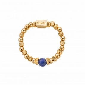 Gold Sparkle Sodalite Ring