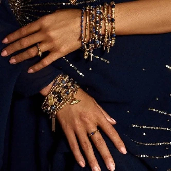 Gold Sparkle Sodalite Ring