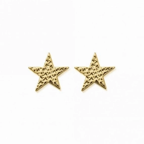 Gold Sparkle Star Stud Earrings GEST3097
