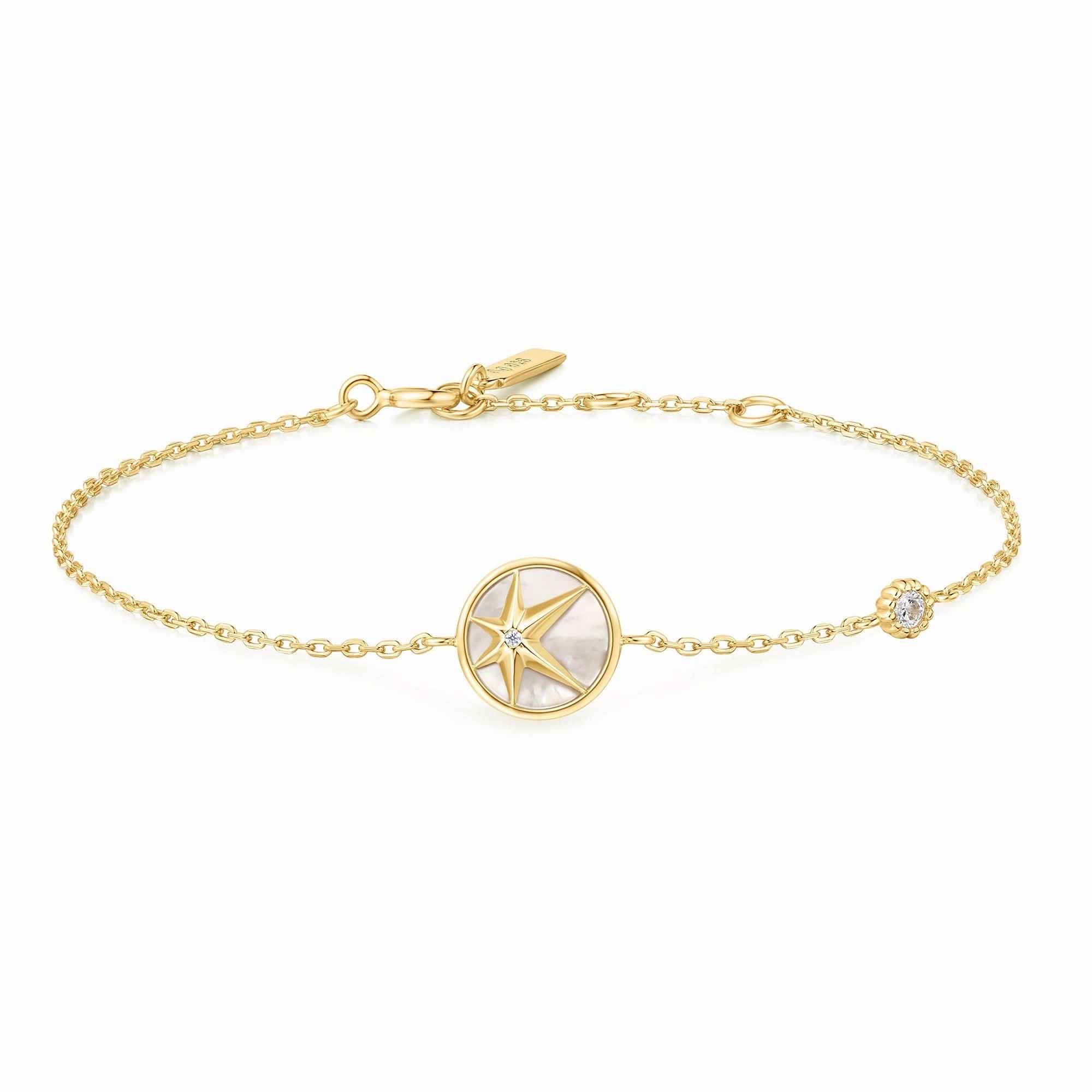 Gold Star Mother-of-Pearl Bracelet B065-02G