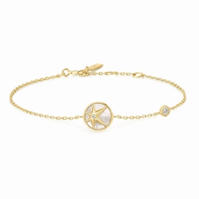 Gold Star Mother-of-Pearl Bracelet B065-02G