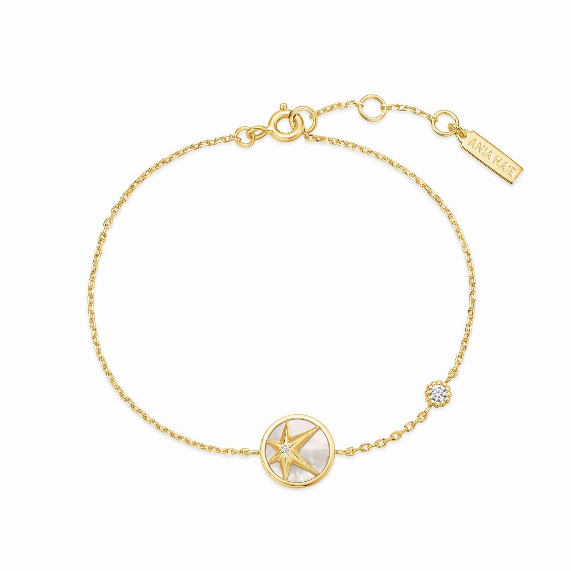 Gold Star Mother-of-Pearl Bracelet B065-02G