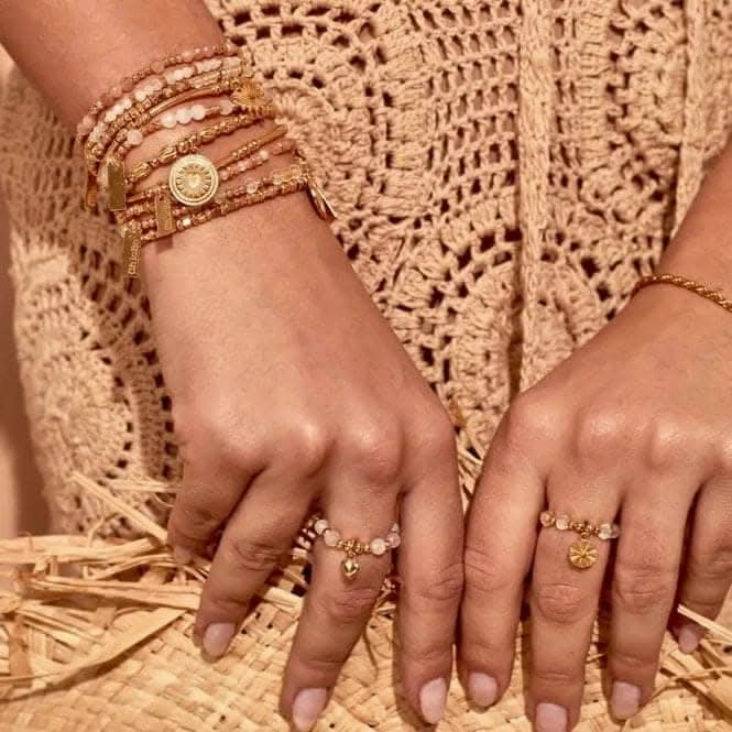 Gold Sun Rays Citrine Ring