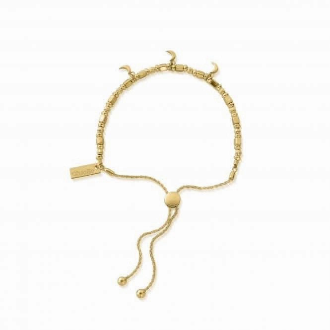 Gold Triple Moon Adjuster Bracelet GBA4015