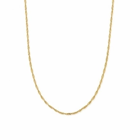 Gold Twisted Rope Chain Necklace GNTROPE