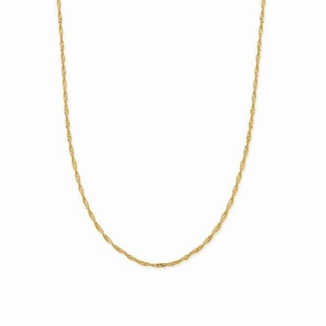 Gold Twisted Rope Chain Necklace GNTROPE