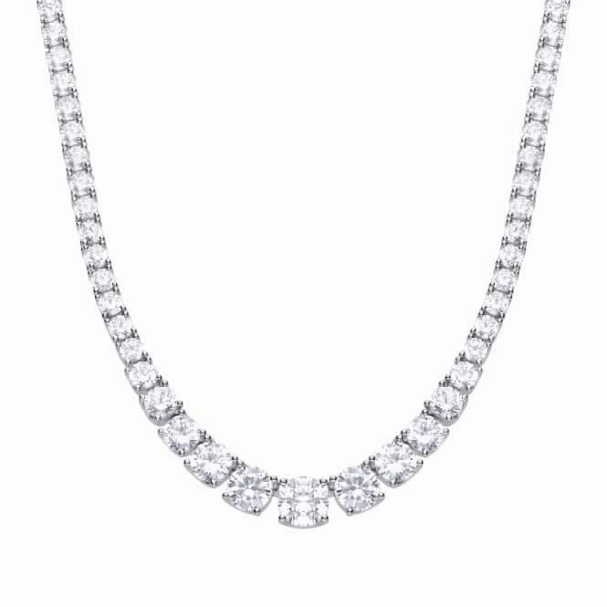 Graduated Cubic Zirconia Tennis Necklace N4338