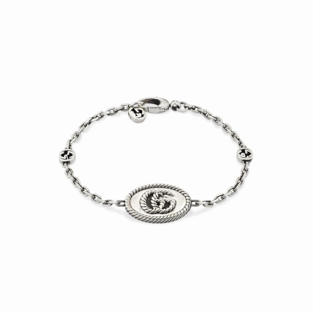 Gucci GG Marmont Sterling Silver Double G Bracelet D