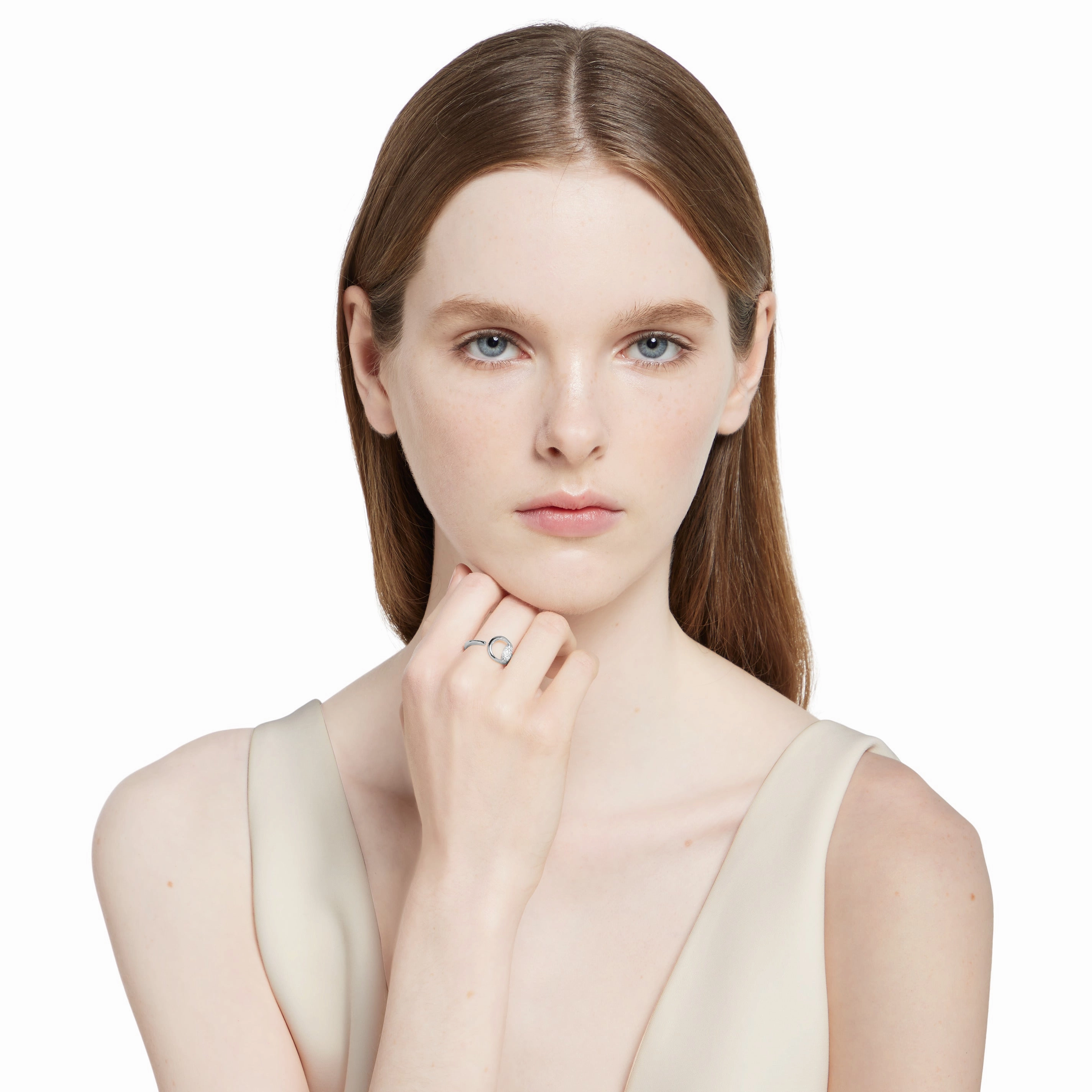 Gucci Horsebit 18ct White Gold and Diamond Ring