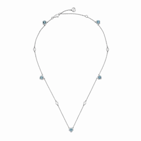 Gucci Interlocking 18ct White Gold Topaz Necklace D