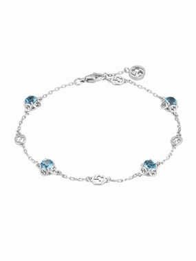 Gucci Interlocking G 18ct White Gold Topaz Bracelet D