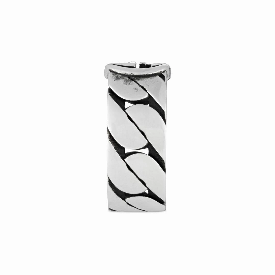 Gucci Interlocking Sterling Silver 8mm Wide Band Ring D