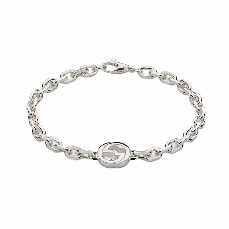Gucci Interlocking Sterling Silver Bracelet