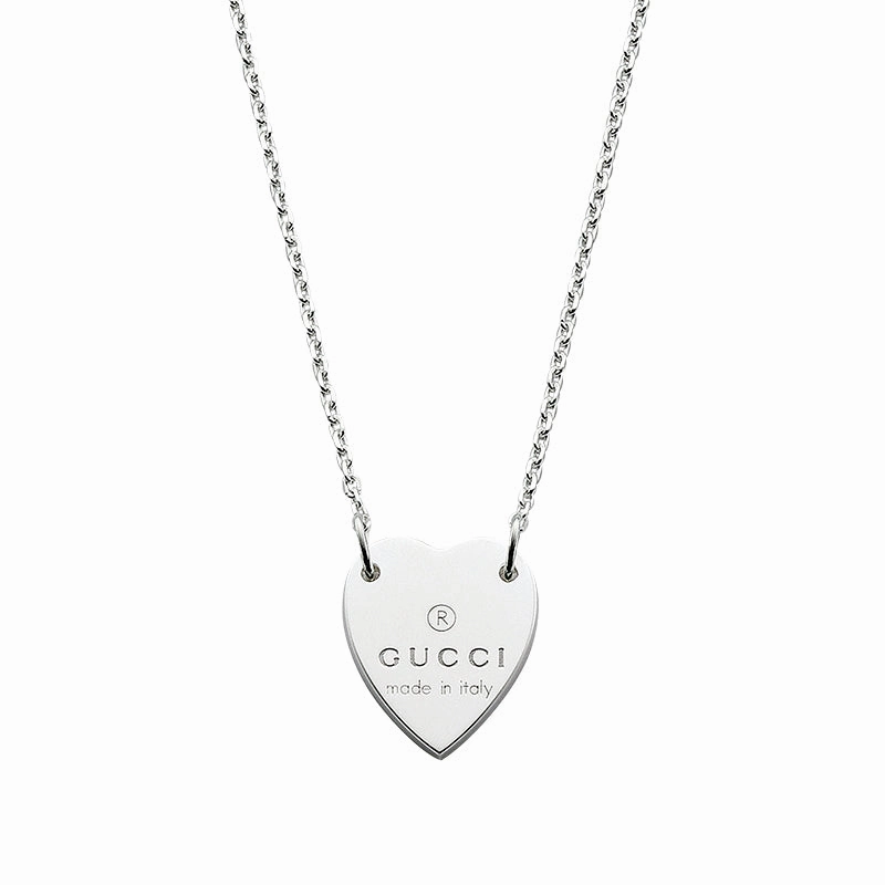 Gucci Trademark Sterling Silver Heart Pendant