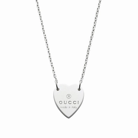 Gucci Trademark Sterling Silver Heart Pendant