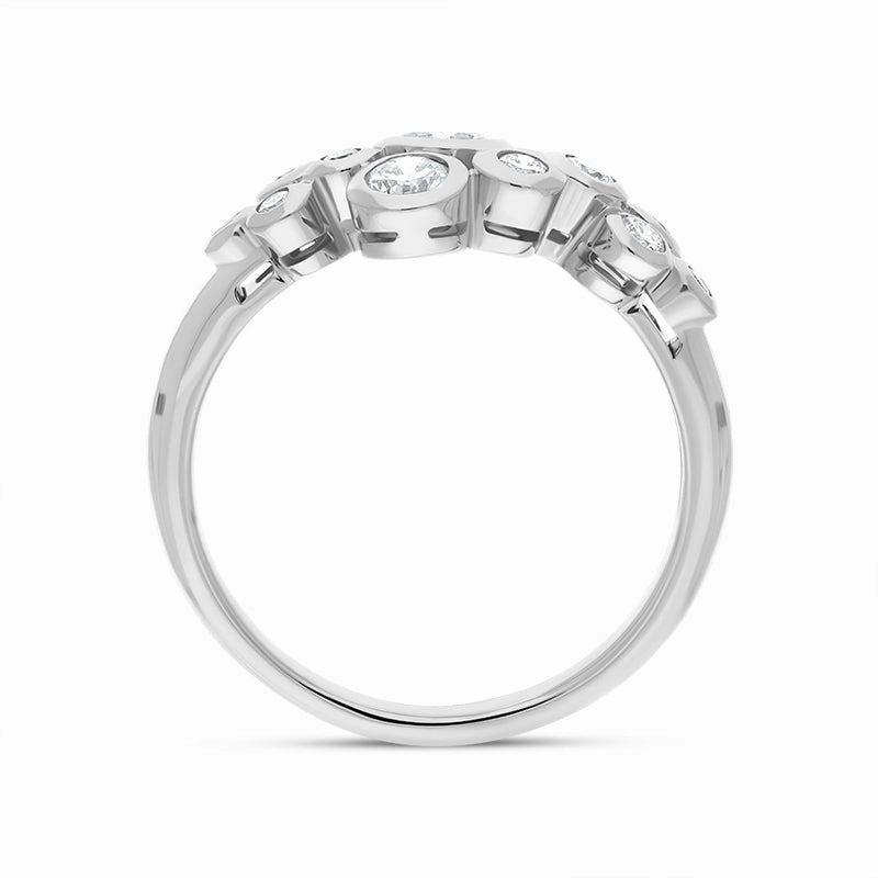 Hans D Krieger 18ct White Gold 0.66ct Diamond Bubble Ring