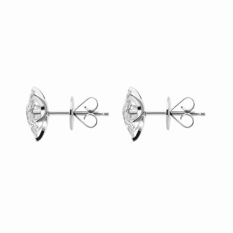 Hans D. Krieger 18ct White Gold 1.22ct Diamond Stud Earrings