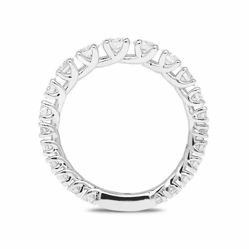 Hans D. Krieger 18ct White Gold 2.10ct Diamond Claw Set Eternity Ring D