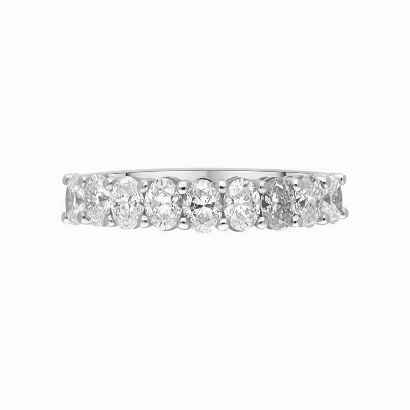 Hans D. Krieger Platinum 0.98ct Diamond Nine Stone Half Eternity Ring