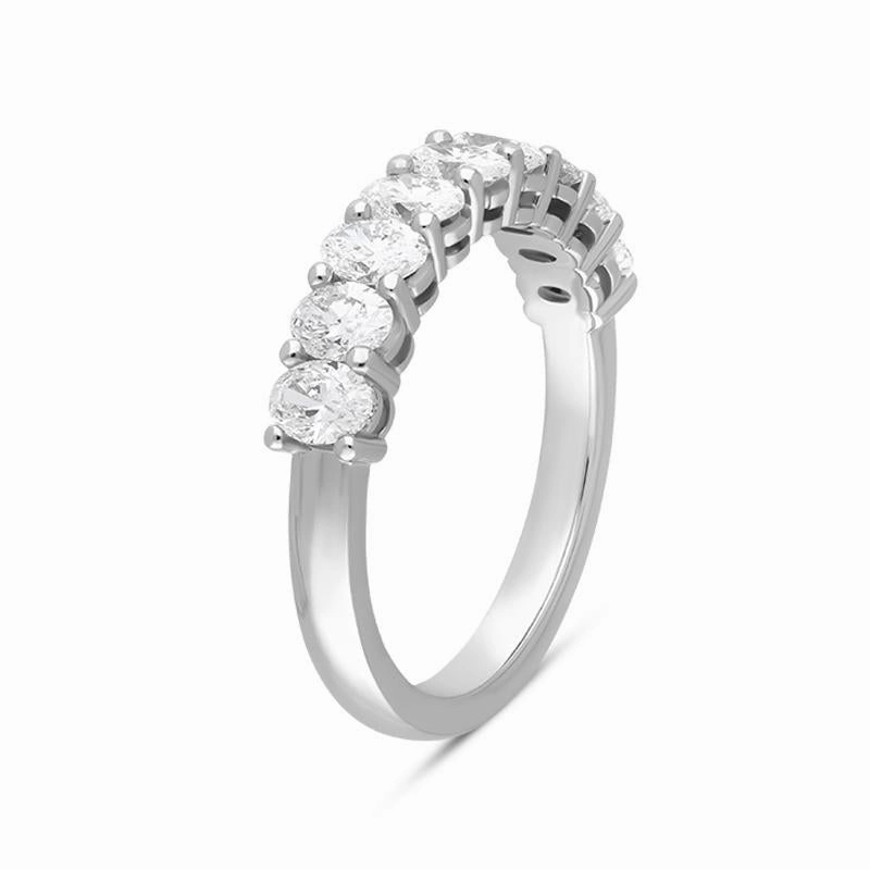 Hans D. Krieger Platinum 0.98ct Diamond Nine Stone Half Eternity Ring