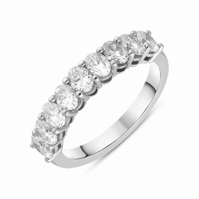 Hans D. Krieger Platinum 0.98ct Diamond Nine Stone Half Eternity Ring