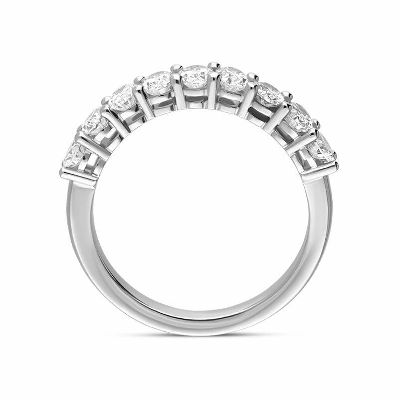 Hans D. Krieger Platinum 0.98ct Diamond Nine Stone Half Eternity Ring