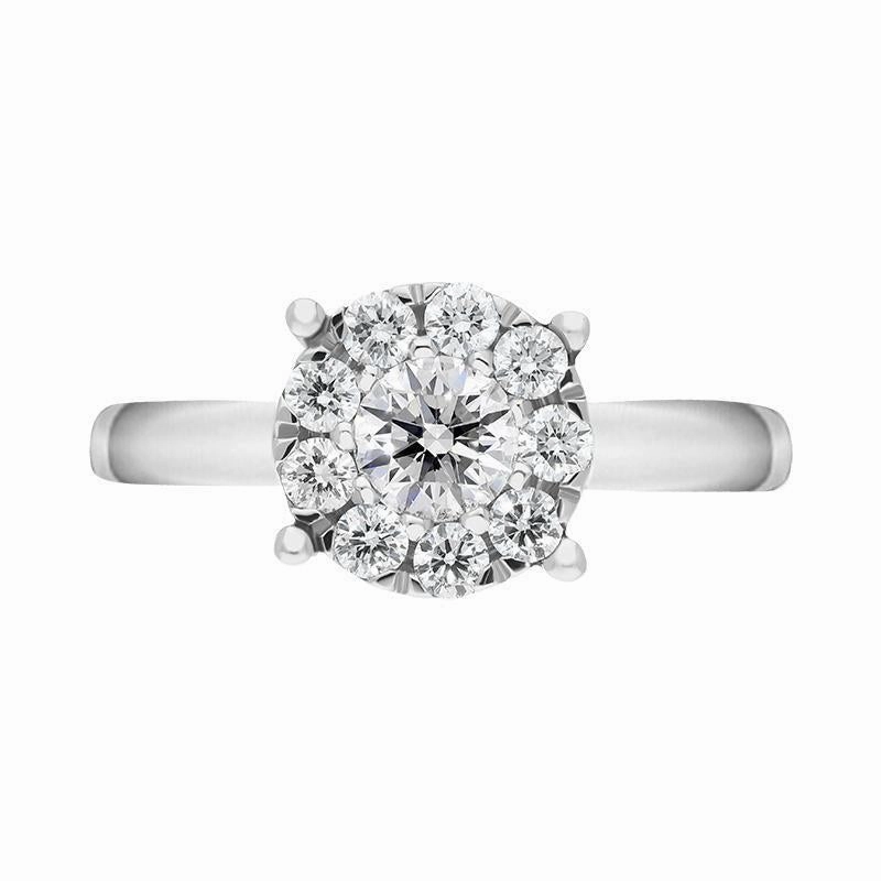 Hans D Krieger Platinum 1.56ct Diamond Illusion Ring